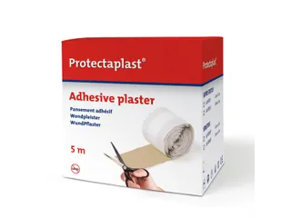 Elastische pleister Protectaplast bruin op rol 6cmx5m - 1