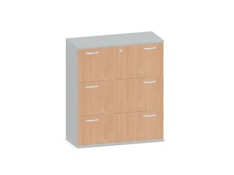 hangmappenkast 1150x1000x430mm 3hangmappenframes Onyx+ Beuken