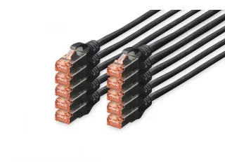 CAT 6 S-FTP patchkabel Cu LSZH AWG 27/7 Lengte 2m 10 stuks Zwart - 1
