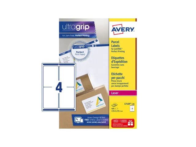 Etiquettes Blanc pour enveloppes 139x39,1mm
