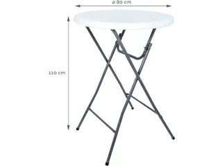 Statafel BRASQ 80cm BT100 wit - 5