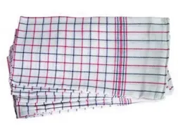 OUTLET Handdoek Katoen Geruit 65x65cm Pak 6 Stuks