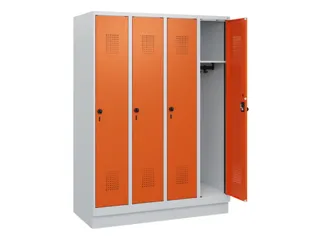 schoollocker,HxBxD 1630x1200x500mm,4vak,vak B 300mm,draaigrendel - 1