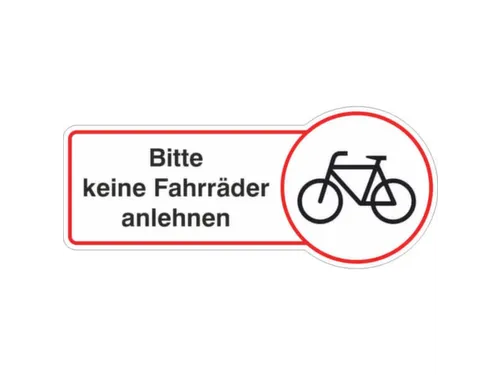 aanwijzingsbord,A.u.b. geen fietsen tegen zetten,PVC,zelfklevend