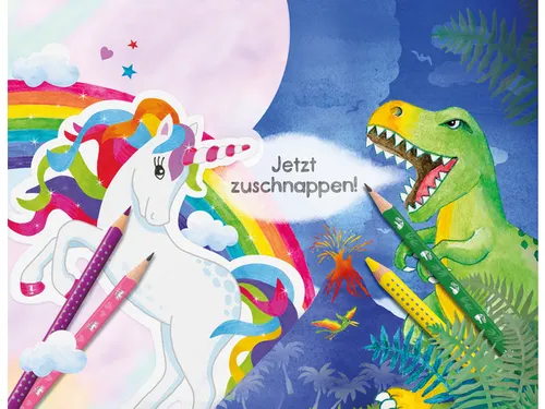 Display Faber-Castell Unicorn en Dino kleuren en verven 30-delig