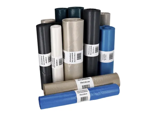 Afvalzak Cleaninq 65/25x140cm LDPE recycled T70 240 Liter blauw