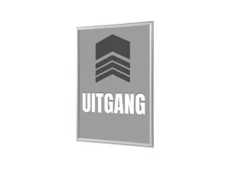 Kliklijst A1 complete set met print "UITGANG" Grijs - 1