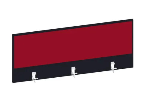 baliepaneel,v. bureau,aanbouw achter,B 1200mm,CC-zwart,BN4011-rood