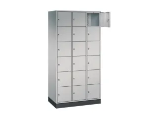 lockerkast,HxBxD 1950x920x500mm,3x6vakken,cil.-slot,sokkel - 1