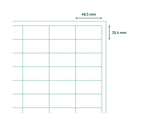 Etiket Rillstab 48.5x25.4mm Wit 4400 Stuks