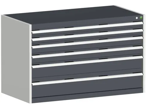 ladekast HxBxD 800x1300x650mm 6laden romp RAL7035 front RAL7016