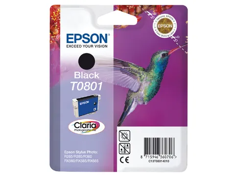 Inktcartridge Epson T0801 zwart C13T08014011