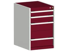 ladekast HxBxD 800x525x650mm 4laden romp RAL7035 front RAL3004