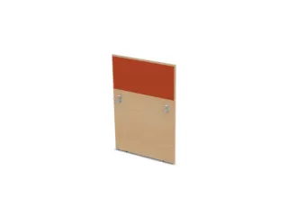 baliepaneel,v. bureau,aanbouw rechts,B 800mm,NE-esdoorn,BN3012-oranje - 1