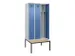 locker met bank,voor scheiding van kleding,HxBxD 2120x900x815mm,3vak