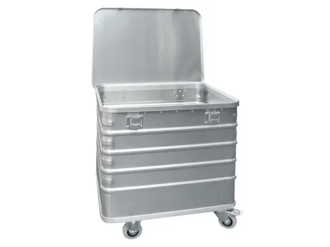 Bakwagens Aluminium Deksel 200kg Hxlxb 730x730x605mm 229l