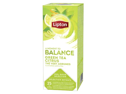 Thee Lipton Balance Green Tea Citrus Met Envelop 25Stuks