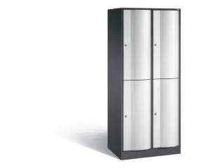 lockerkast cil.slot 1950x770x540mm 2x2 vakken RAL7021 front RAL7035 - 2