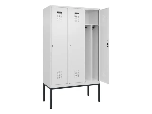 locker voor scheiding van kleding,HxBxD 2120x1200x500mm,3vak