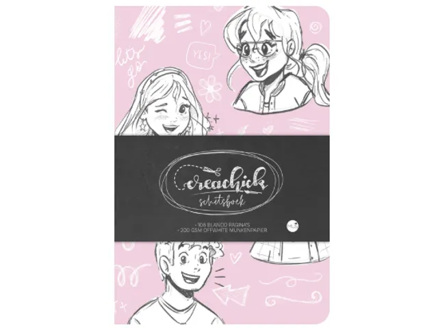Schetsboek CreaChick Pink 108 pagina's Hardcover