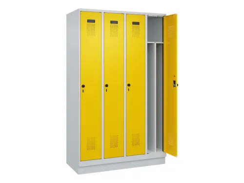 locker voor scheiding van kleding,HxBxD 1950x1200x500mm,4vak