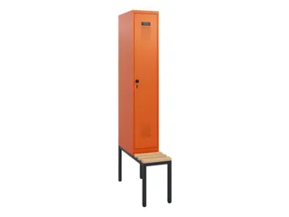 locker met bank,HxBxD 1950x300x815mm,1vak,vak B 300mm,draaigrendel - 2