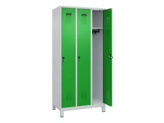 locker,HxBxD 1950x900x500mm,3vak,vak B 300mm,draaigrendel,voeten - 2