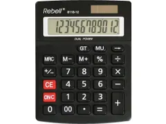 Calculator Rebell-8118-12-BX zwart desktop