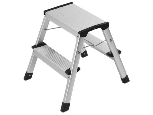 vouwtrapje bordes H 400mm 2x2treden HxBxD 400x490x490mm aluminium