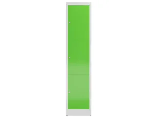 Lockerkast 1800x415x500mm 1x3 vakken cilinderslot, sokkel, RAL6018 - 2