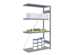 Rvs Inhaakstelling Aanbouw 1750x1010x435mm 4legborden Vaklast 200kg