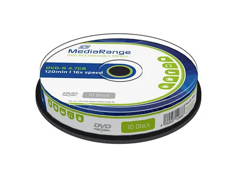 Mediarange Dvd-R 4.7Gb 16X Cb Worm MR452 10St