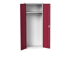 Lockerkast 2000x800x550mm 1 vak, dubbele vleugeldeur, RAL7035 +RAL3004