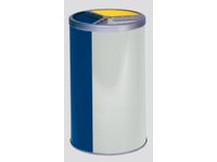 Afvalverzamelstation 3x30 Liter 720x420mm Staal Geel/Blauw/Lichtgrijs