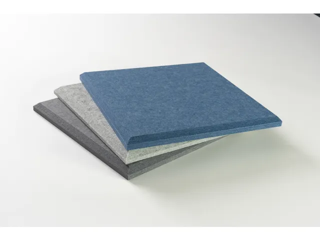 Akoestische PET-vilt wandtegels 30x30cm Combi Blauw 12 Stuks