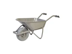 bouwkruiwagen,80l,HxBxD 620x590x1450mm,stalen buis,grijs,PU-banden