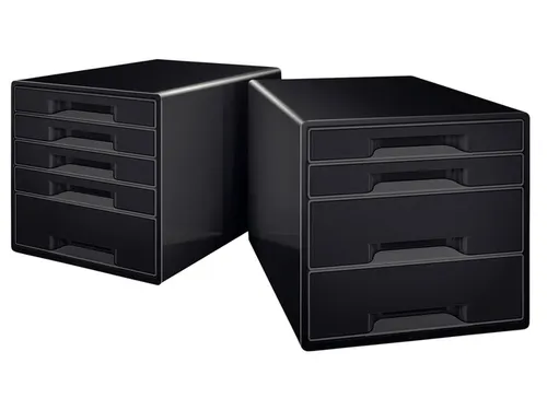 Ladenblok Leitz WOW CUBE A4 maxi 4 laden zwart
