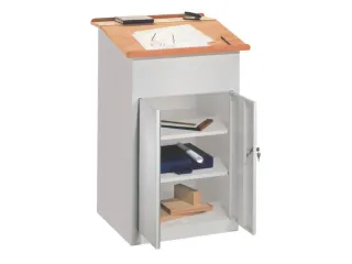 Massieve Lessenaarkast Hxbxd 1100/1200x700x600mm 2 Legborden Met Kast - 1
