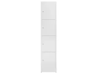 Lockerkast 1800x415x500mm 1x4 vakken cilinderslot, sokkel, RAL9003 - 2