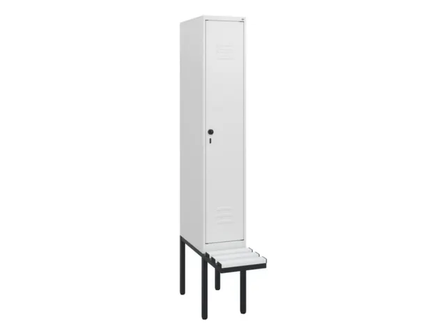 locker met bank,HxBxD 1950x300x815mm,1vak,vak B 300mm,draaigrendel