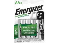 Energizer Batterij Power Plus AA Oplaadbaar, Blister Van 4 stuks