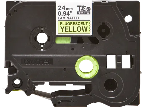 Brother TZe-C51 labeltape zwart op fluorescerend geel – breedte 24 m