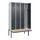 locker met bank,voor scheiding van kleding,HxBxD 2120x1200x815mm,4vak