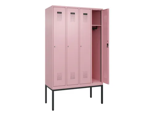 locker,HxBxD 2120x1200x500mm,4vak,vak B 300mm,cil.-slot,voetonderstel