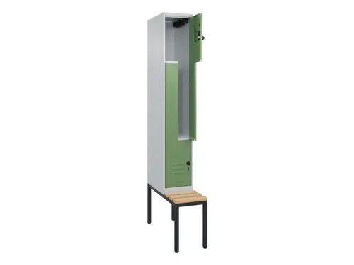 Z-garderobekast,HxBxD 2120x300x815mm,2vak,vak B 300mm,draaigrendel