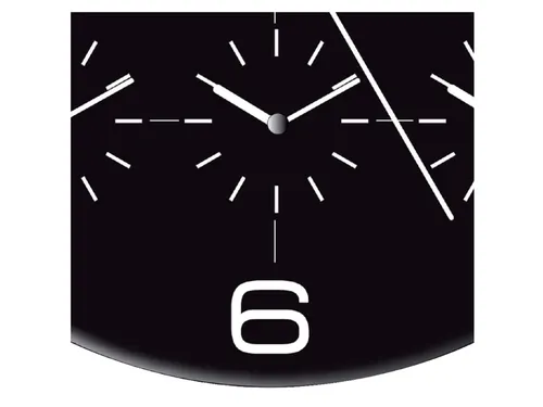 Wandklok Unilux On Time Ø30,5cm zwart/wit tijdzone cijfers