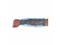Pe Mouwovertrek Blauw 200x400mm 20 micron 2000 Stuks