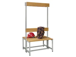 dubbele zitbank,HxLxD 1600x1000x770mm,onderstel RAL7035 - 2