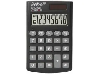 Calculator Rebell-SHC208-BX zwart pocket - 1