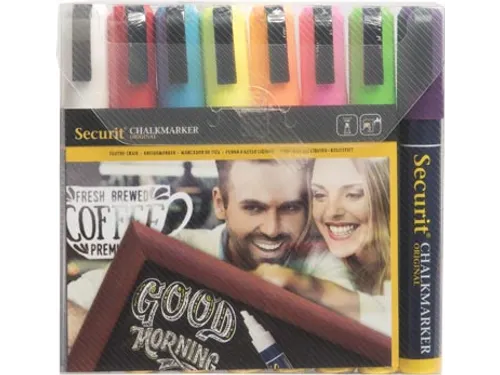 Krijtmarker Medium, Etui à 8 Stuks Assorti Kleuren